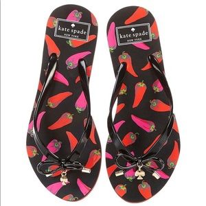 Kate Spade Chili Pepper Flip Flops